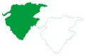 Choro municipality CearÃÂ¡ state, Municipalities of Brazil, Federative Republic of Brazil map vector illustration, scribble Royalty Free Stock Photo