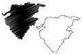 Choro municipality CearÃÂ¡ state, Municipalities of Brazil, Federative Republic of Brazil map vector illustration, scribble Royalty Free Stock Photo