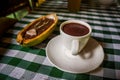 Chorote, traditional chocolate brew of Barcoa, Cuba