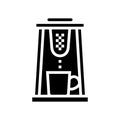 chorreador coffee glyph icon vector illustration