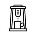 chorreador coffee line icon vector illustration