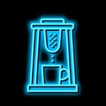 chorreador coffee neon glow icon illustration