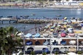 Chorrillos Peru view of the city from the Pacific Ocean with yachts and luxurious buildings