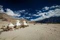 Chorten in Himalayas. Nubra valley, Ladakh, India Royalty Free Stock Photo