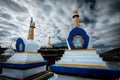 Chorten Stupa religious monument of Tibetan Buddhism, Royalty Free Stock Photo