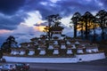 The 108 Chortens of Dochu La at Dusk, Dochu La pass , Bhutan