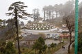 Chortens at the Dochula Pass, Bhutan Royalty Free Stock Photo