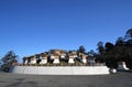 The 108 chortens stupas is the memorial in honour of the Bhuta Royalty Free Stock Photo