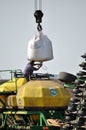 Loading bunker seeders from big bags