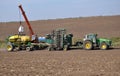 Loading bunker seeders from big bags