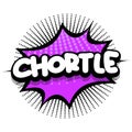 chortle Comic book explosion bubble vector illustration Royalty Free Stock Photo