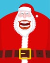 Chortle Santa Claus. Broad smile. large mouth. Merry Christmas o Royalty Free Stock Photo