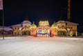 Chorzow, Poland - December 04, 2023: Garden of lights in the Amusement Park