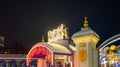 Chorzow, Poland - December 04, 2023: Garden of lights in the Amusement Park