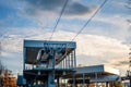 Chorzow, Poland - November 05, 2023: The cable car station \