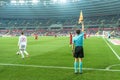 Poland vs Portugal 2:3 . In the picture assistant of referee