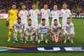 CHORZOW, POLAND - OCTOBER 11, 2018: UEFA Nations League 2019: Poland - Portugal o/p Lukasz Fabianski, Artur Jedrzejczyk, Jan Royalty Free Stock Photo