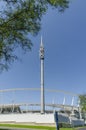 Silesian National Stadium with an aerial mast Royalty Free Stock Photo