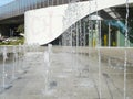 CHORZOW , SILESIA , POLAND -FOUNTAIN ON THE MARKET Royalty Free Stock Photo