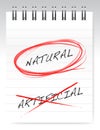 Chose natural over artificial illustration