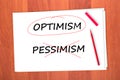 Chose the word OPTIMISM Royalty Free Stock Photo