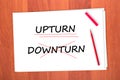 Chose the word UPTURN Royalty Free Stock Photo