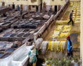 The Chouara Tannery, the largest and one of the oldest in Fes, Morocco. Royalty Free Stock Photo