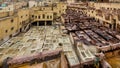 The Chouara Tannery, the largest and one of the oldest in Fes, Morocco. Royalty Free Stock Photo