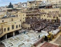 The Chouara Tannery, the largest and one of the oldest in Fes, Morocco. Royalty Free Stock Photo