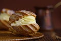 Choux cream cakes Royalty Free Stock Photo