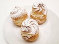 Choux pastry buns, filled