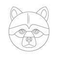 chow chow face icon. Element of dog for mobile concept and web apps icon. Outline, thin line icon for website design and
