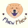 Chow chow face vector illustration
