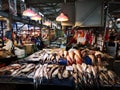 Chow kit wet market Kuala Lumpur Malaysia. Fresh fish section .