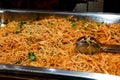 Chow mien chinese stir-fried noodles with vegetables