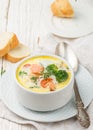 Chowder with salmon