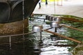 Chozuya purification fountain. Japanese Shinto shrine Royalty Free Stock Photo