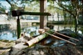 Chozuya in a Shinto Shrine in Kyoto Royalty Free Stock Photo