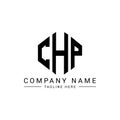 CHP letter logo design with polygon shape. CHP polygon and cube shape logo design. CHP hexagon vector logo template white and Royalty Free Stock Photo