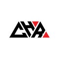 CHR triangle letter logo design with triangle shape. CHR triangle logo design monogram. CHR triangle vector logo template with red Royalty Free Stock Photo