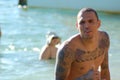Chris Brown in Waikiki Beach Royalty Free Stock Photo