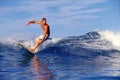 Chris Gagnon Surfing in Waikiki Hawaii Royalty Free Stock Photo