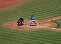 Chris Getz batting looks at a incoming fastball