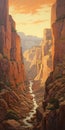 Chris Michelson: A Grand Canyon Painting In The Style Of Dalhart Windberg