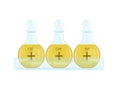 Chrism oil set in a try for the sacrament of Baptism