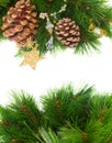 Chrismas decorations and pine cones Royalty Free Stock Photo