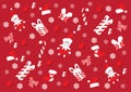 Chrismas design on red background.merry christmas and happy new year concept