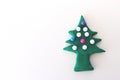 Chrismas tree from plasticine Royalty Free Stock Photo