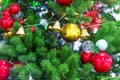 Chrismas tree and red ball. Royalty Free Stock Photo