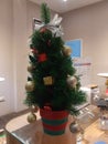 Chrismast tree in the office and miniatur tree obyek